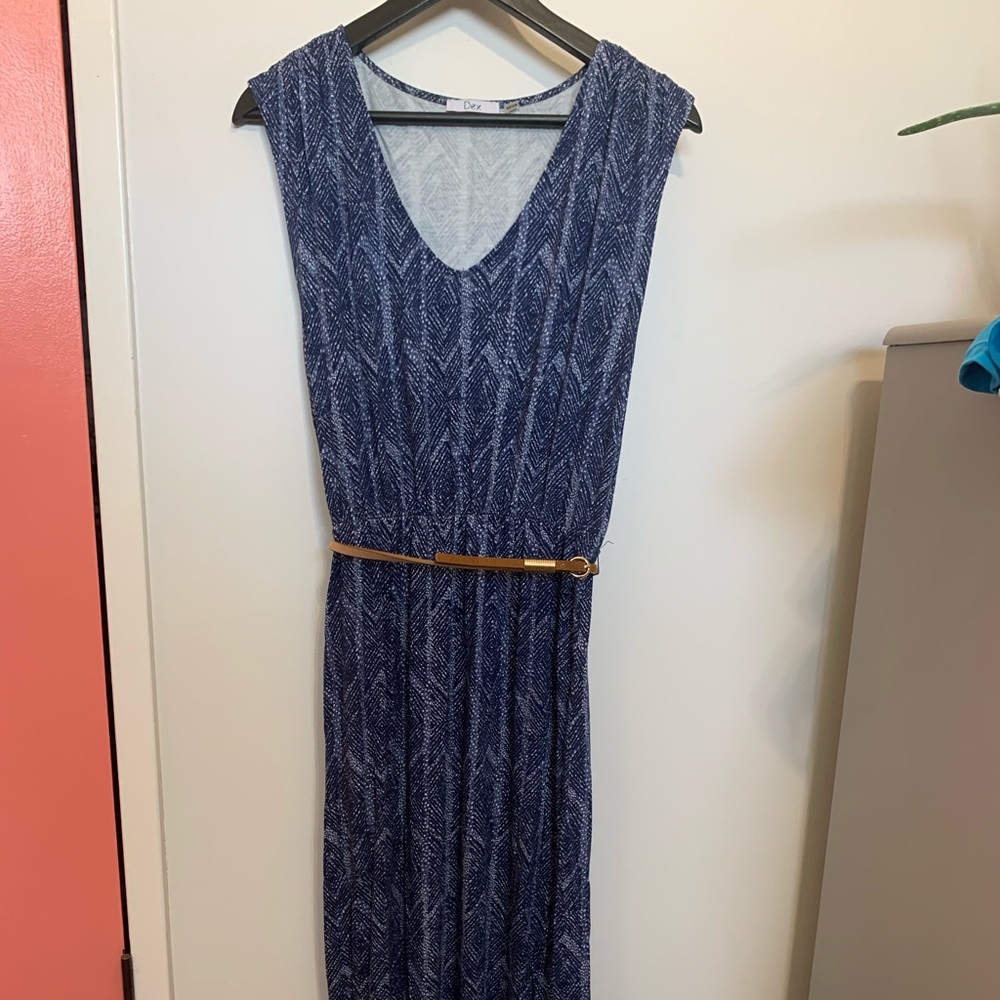 Dex Blue T-shirt Dress
